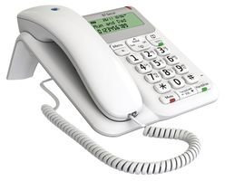 BT Decor 2200-CID Hands Free Speaker Phone (Corded Telephone) - Desk / Table Mounting Bracket Included - Caller Display Version - White