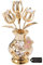 Tulpen in Einer Vase, wunderschön gearbeitet, Tisch-Dekoration, getaucht in 24 K Goldlegierung, mit echten Matashi Kristallen, Vinyl, Clear Crystal, Butterfly