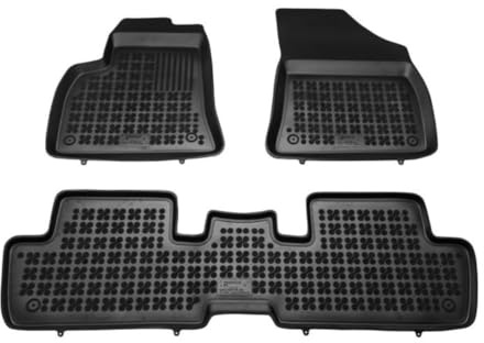 REZAW PLAST 201306 Fußmatten Set Gummimatten Vorne und Hinten Matten schwarz Kompatibel mit PEUGEOT 3008 0U