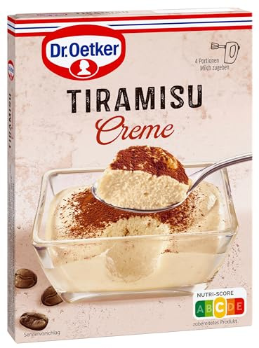 Dr. Oetker Creme Tiramisu, 70 g Dessertpulver zur Zubereitung von einer süßen Nachspeise mit dem Geschmack nach dem typisch italienischen Dessert