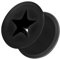Piercingfaktor Ohr Plug Flesh Tunnel Piercing Ohrpiercing Silikon Hider Stern Inlay 16mm Schwarz