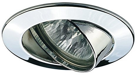 Paulmann 17956 Einbauleuchte Premium Line 51 mm Einbaustrahler Chrom Einbaulicht schwenkbar Einbaulampe max. 1x50W Niedervolt 12V Spot GU5,3 Decke