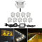 QACA 10 Kit Spots LED Eclairage,Encastrable Extérieur IP67 Acier inoxydable - Spots à Encastrer pour Terrasse Bois Plafond 0,6W DC12V lumière Blanc Chaud Spot LED Lampe Extérieur
