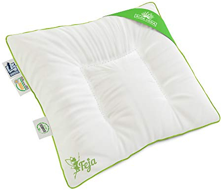 Feja by LELEKKA® 35x40 cm Premium Babykissen/Flachkissen mit BAMBUSfüllung & ALOE-VERA-Bezug für empfindliche Haut