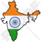 INDIEN Indische Karten-Flagge, Hindu 123mm Auto & Motorrad Aufkleber, Vinyl Stickers