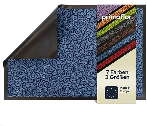 Primaflor Fußmatte - Brasil, 90x150 cm, Blau, Viele Größen und Farben, rutschfeste Schmutzfangmatte, Hochwertiger Fußabtreter, Sauberlaufmatte, Türvorleger für Flur und Eingang