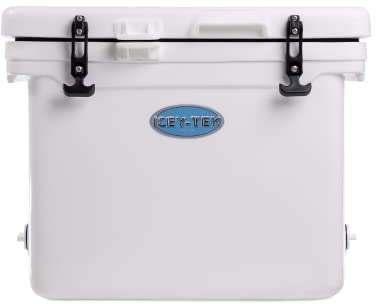 Icey-Tek 40 Litre Premium Cube Cool Box in WHITE. Cold up to 10 days. Built For Life. Camping & Commercial Ice Chest Cooler
