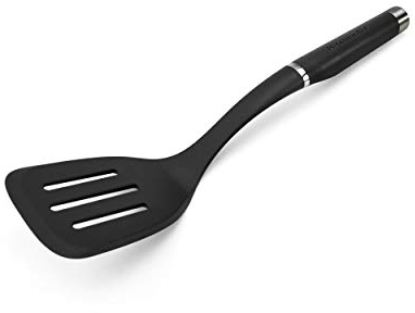 KitchenAid KO002OHOBA Gourmet Nylon Slotted Turner, Plastic, Black