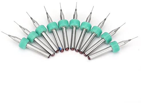10 stücke Hohe Härte Mini Hartmetallbohrer Set für Leiterplatte CNC Gravur für CNC, form, gravur, kunststoff, kupfer, edelstahl(0.25mm)