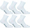 Lonsdale Quarter 6 Paia di calzini sopra la caviglia, ottima qualità di cotone (Bianco, 43-46)