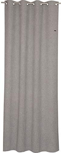ESPRIT Ösen Vorhang hellgrau Blickdicht • Gardinen Vorhang 2er Set • Ösenschal 140 x 250 cm Harp • 100% Polyester