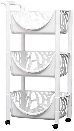 JTRHD Küchenwagen Auf Rädern Trolley Badezimmer Aufbewahrungsbox Küchenwagen 3 Layer Trolley Badezimmer Trolley Shelf Aufbewahrungsbox Einfach Zu Lagern Und Zu Transportieren