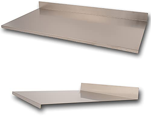 Tagliere in acciaio inox, Spianatoia INOSSIDABILE, per utilizzo alimentare ad alte temperature. Piano lavoro per impastare, tagliare, preparare.(L100 x P50 x Piega 2cm)