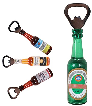 LAD 4 Stück Magnetischer Bierflaschenöffner, einzigartiger lustiger Corona-Flaschenöffner für Grillpartys, Party-Geburtstagsgeschenke, Kühlschrank-Dekoration