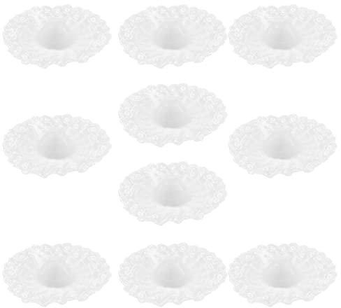 Happyyami 10st Strauß Spitze Überbacken Blumenstrauß-kragenhalter Makramee- Hochzeitsblumensträuße Blumenstraußhalter Häkeln Spitzenblume Braut Stoff Blumenstrauß Liefert Weiß