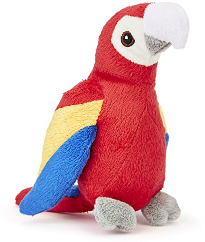 Zappi Co 100% recycelte Plüsch-Plüschtiere - Weiche und kuschelige Stofftiere, perfekte Begleiter für Kinder und Neugeborene (13-15cm) (Papagei)