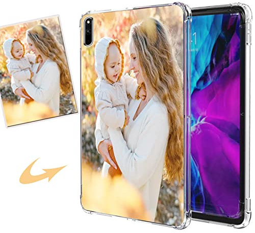 CXKJ Transparente Funda Personalizada para Huawei MatePad 10.4 2022,Diseño tu Foto Imagen o Texto Personaliza Carcasa,Silicone Ultradelgado Case Cover Protector Anti-arañazos Funda