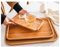 Electromax Nest of 3 Bamboo Serving Trays With Carry Handles - Breakfast Tray Set, Easy to Store, Durable and Clean