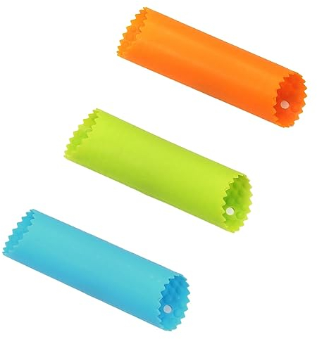 JOCXZI 3 Pieces Garlic Peeler Silicone Garlic Peeler, Silicone Garlic Peeler Roll, Easy Roller Garlic for Garlic Press, Vegetable Peeler for Kitchen Tools