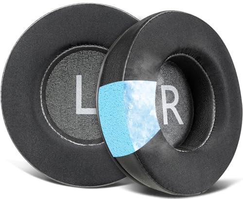 SOULWIT 90mm Cooling Gel Earpads Replacement for JBL Synchros E50 E50BT S500 S700 Wireless Headphones, Ear Pads Cushions with Noise Isolation Foam - Black