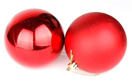 12er Set Weihnachtskugeln Kunststoff Weihnachtsbaumkugeln Christbaumkugeln Baumschmuck Ø6cm, Farben:Rot