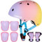 CELOID Kids Helmet Pad Set, Adjustable Kids Skateboard Bike Helmet, Knee & Elbow Pads, Wrist Guards, 5-8 yrs, Unisex, Pink, Cycling, Skating, Rollerblading, Protection Gear Set