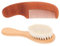 POPETPOP 2piezas Cepillo y Peine Para Bebés Set De Cepillo Mango De Madera Para Desenredar Cabello Infantil