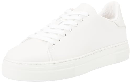 SELETED HOMME Herren SLHDAVID Chunky Leather NOOS Sneaker, White, 43 EU