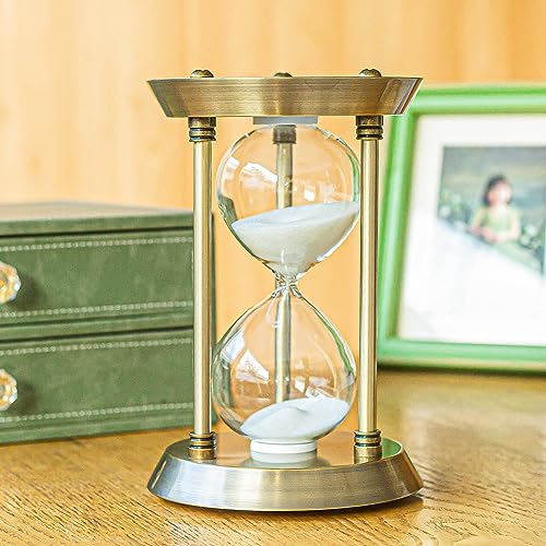 Sanduhr 30 Minuten, Metall Messing Sanduhr,Große Sanduhren Vintage，Geschenk Sanduhr,Für Haus, Schreibtisch, Büro, Hochzeits Dekoration. (Große)