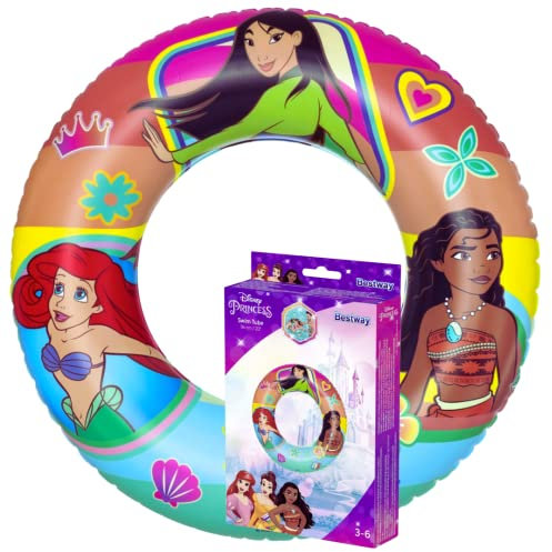 Rubber Ring for Swimming - Pool inflatables for kids | 22 Children Swimming Rings for Kids - Bestway Inflatable pool floats - Disney Swim Ring for kids 3-6 years - Safe and Fun Swim Ring for Summer