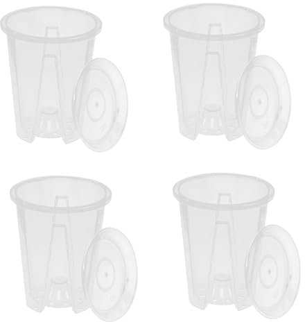 BCOATH 4 Sätze Durchsichtige Orchideentöpfe Aus Kunststoff Mit Löchern Für Phalaenopsis Inklusive Untertasse Zur Drainage Blumentopfbehälter Für Innenbereich