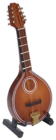 Tyenaza Mini mandoline instrument gain de place élégant fait à la main 8 cordes modèle de mandoline pour cadeaux décoration de la maison 12 cm