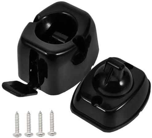 FiTspi Door Retainer Catch RV Door Holder Retainer Kit for Caravan, Campervans, Motorhome, Trailer (Black)