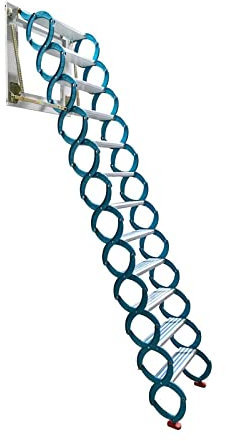 BLHKBAIKBN Scale Telescopiche Scala Telescopica A Soppalco Altezza Verticale Scale A Parete Strette Scale Soffitta Pieghevoli per Esterni 12 Pedali Scala Telescopica Scala Pieghevole