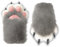 NexinEstic Therian Paws Gants confortables en fausse fourrure avec pattes de chat pour cosplay, gris, taille unique