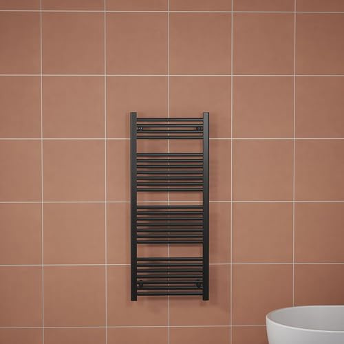 Parama Termoarredo scaldasalviette Idraulico 1200x450 Nero Opaco interasse 400 | Antares
