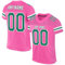Generic Kinder Personalisiertes Fußball Trikot Pink Kurzarm Crew-Neck T-Shirt S Unisex