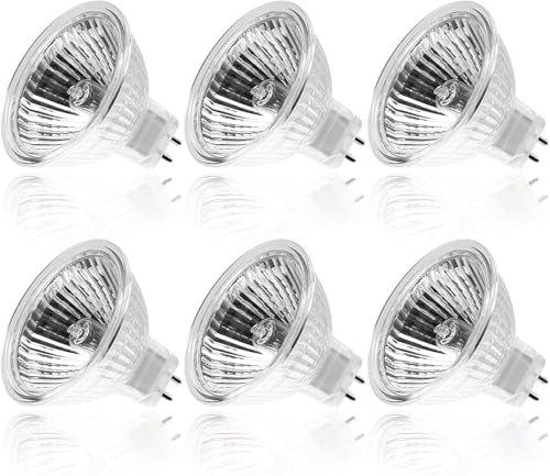 Halogenlampen MR16 GU5.3 12V 35W 6er-Pack, Hohe Helligkeit, Lange Lebensdauer, Energieeinsparung, Hochtemperatur-Halogenlampe, Kompatibel mit Verschiedenen Szenarien, Warm- und Kaltweiß