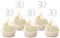 Sotpot 30 Pack Happy 30th Birthday Cupcake Toppers 30 Years Cupcake Decorations for 30th Birthday Anniversary Party Supplies Silver Glitter
