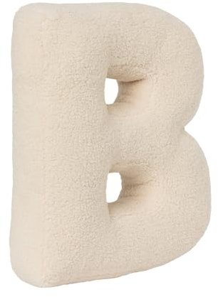 AQCQDQ Buchstabekissen, Kissen als Buchstaben, Waschbar Langlebig Buchstabe Kissen, Kuschelkissen Kinder Buchstabeform Dekokissen Kopfkissen Zierkissen, Kuschelige Kissen Buchstaben (B,40x35x10 cm)