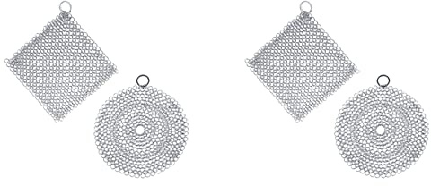 Wzxksoac Cleaner, 4 Pieces Cleaner, Dutch Oven Cleaner Grill Cleaning Tools for Grill Pans or Woks