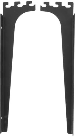 Lurrose 2 Stück Regalglashalter Wandhalterung Für Sicherheitsglasspender Schienenhalterung Schienensystem Regalbahn Regalschiene Aus Gehärtetem Glas Schienenregale Schwarz Eisen