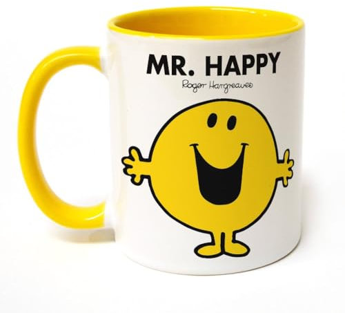 Mr. Men Mr. Happy Large Porcelain Colour Handle Mug Little Miss