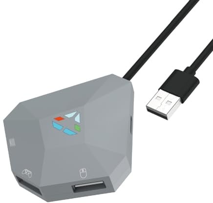 Tastatur- und Maus- Adapter für Switch/Xbox Series X|S/Xbox One/PS3/PS4 | Plug & Play, Einstellung von Mausempfindlichkeit, Zielgeschwindigkeit und Totzone, für FPS, TPS und RTS