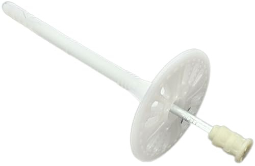 KLIMAS Dämmstoffdübel für WDVS Tellerdübel aus Nylon mit Metalldorn Schlagdübel Stahlnagel Thermodübel für Styropor und Mineralwolle Fassadendämmung Wärmedämmung (8,0 x 175 mm)