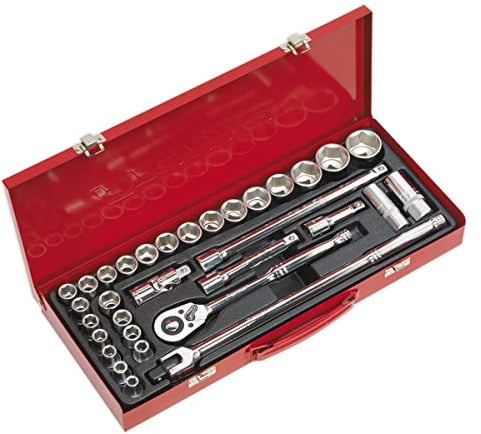 Sealey Ak693 Socket Set 32Pc 1/2Sq Drive 6Pt Walldrive - Duometric