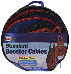Streetwize SWBC12 Booster Cables-2m HD 250Amp for up to 3000cc