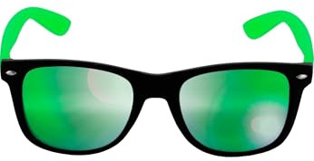 MSTRDS Likoma Mirror Unisex Sonnenbrille Für Damen und Herren mit verspiegelten Gläsern, black/kelly/green