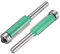 sourcingmap 2 Pcs 12mm Cutting Dia Straight Shank Flush Trim Router Bit 1/4x 1/2