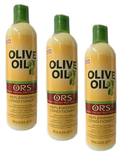 3x Organic Root Stimulator Olive Oil Replenishing Conditioner 370ml (insgesamt - 1110ml)